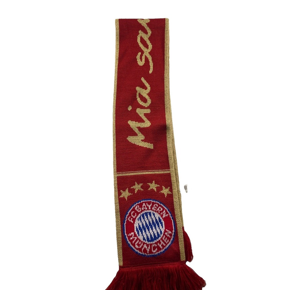 FC Bayern Munich Scarf Mens One Size Red Bundesliga Soccer Adidas Mia San Mia - Picture 7 of 8